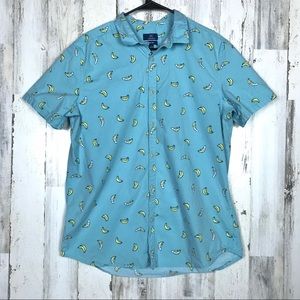 COPY - George | Slim fit Banana Print Collard Button Down